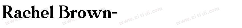 Rachel Brown字体转换